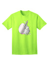 Elegant Easter Bunny and Egg Metallic - Silver Adult T-Shirt by TooLoud-Mens T-shirts-TooLoud-Neon-Green-Small-Davson Sales