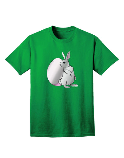 Elegant Easter Bunny and Egg Metallic - Silver Adult T-Shirt by TooLoud-Mens T-shirts-TooLoud-Kelly-Green-Small-Davson Sales