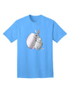 Elegant Easter Bunny and Egg Metallic - Silver Adult T-Shirt by TooLoud-Mens T-shirts-TooLoud-Aquatic-Blue-Small-Davson Sales