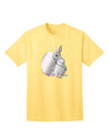 Elegant Easter Bunny and Egg Metallic - Silver Adult T-Shirt by TooLoud-Mens T-shirts-TooLoud-Yellow-Small-Davson Sales