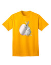 Elegant Easter Bunny and Egg Metallic - Silver Adult T-Shirt by TooLoud-Mens T-shirts-TooLoud-Gold-Small-Davson Sales