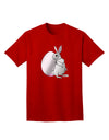 Elegant Easter Bunny and Egg Metallic - Silver Adult T-Shirt by TooLoud-Mens T-shirts-TooLoud-Red-Small-Davson Sales