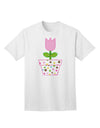 Elegant Easter Tulip Design - Pink Adult T-Shirt by TooLoud-Mens T-shirts-TooLoud-White-Small-Davson Sales