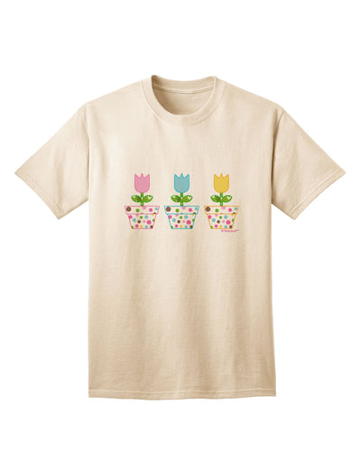 Elegant Easter Tulips Adult T-Shirt Collection by TooLoud-Mens T-shirts-TooLoud-Natural-Small-Davson Sales