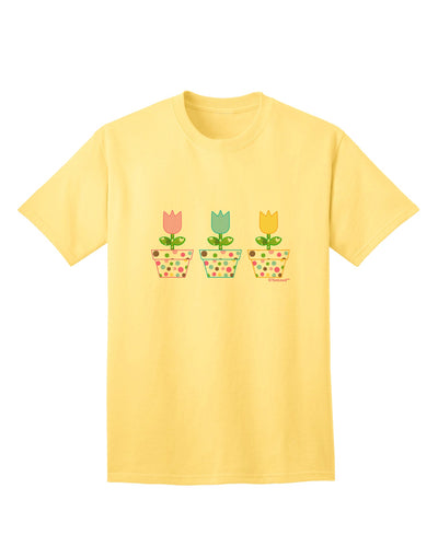 Elegant Easter Tulips Adult T-Shirt Collection by TooLoud-Mens T-shirts-TooLoud-Yellow-Small-Davson Sales