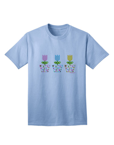 Elegant Easter Tulips Adult T-Shirt Collection by TooLoud-Mens T-shirts-TooLoud-Light-Blue-Small-Davson Sales