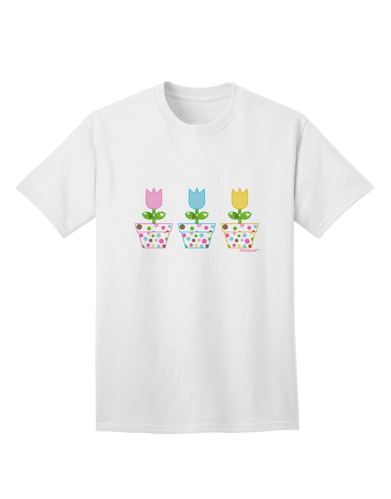 Elegant Easter Tulips Adult T-Shirt Collection by TooLoud-Mens T-shirts-TooLoud-White-Small-Davson Sales