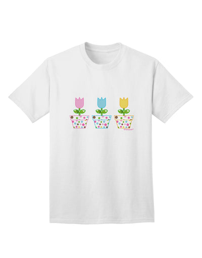 Elegant Easter Tulips Adult T-Shirt Collection by TooLoud-Mens T-shirts-TooLoud-White-Small-Davson Sales