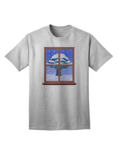 Elegant Frosty Window Design Adult T-Shirt-Mens T-shirts-TooLoud-AshGray-Small-Davson Sales