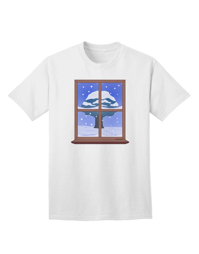 Elegant Frosty Window Design Adult T-Shirt-Mens T-shirts-TooLoud-White-Small-Davson Sales