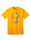 Elegant Glitter Silver Adult T-Shirt with a Simple Cross Design by TooLoud-Mens T-shirts-TooLoud-Gold-Small-Davson Sales