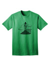 Elegant Grayscale Adult T-Shirt - Moonlit Wizard Tower-Mens T-shirts-TooLoud-Kelly-Green-Small-Davson Sales