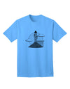 Elegant Grayscale Adult T-Shirt - Moonlit Wizard Tower-Mens T-shirts-TooLoud-Aquatic-Blue-Small-Davson Sales