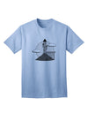 Elegant Grayscale Adult T-Shirt - Moonlit Wizard Tower-Mens T-shirts-TooLoud-Light-Blue-Small-Davson Sales