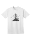 Elegant Grayscale Adult T-Shirt - Moonlit Wizard Tower-Mens T-shirts-TooLoud-White-Small-Davson Sales