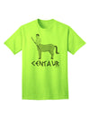 Elegant Grayscale Centaur Design Adult T-Shirt with Greek Mythology Inspiration by TooLoud-Mens T-shirts-TooLoud-Neon-Green-Small-Davson Sales