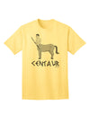 Elegant Grayscale Centaur Design Adult T-Shirt with Greek Mythology Inspiration by TooLoud-Mens T-shirts-TooLoud-Yellow-Small-Davson Sales