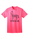 Elegant Grayscale Centaur Design Adult T-Shirt with Greek Mythology Inspiration by TooLoud-Mens T-shirts-TooLoud-Neon-Pink-Small-Davson Sales