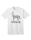 Elegant Grayscale Centaur Design Adult T-Shirt with Greek Mythology Inspiration by TooLoud-Mens T-shirts-TooLoud-White-Small-Davson Sales