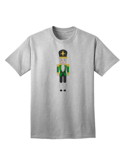 Elegant Nutcracker Design: Adult T-Shirt in Green, Gold, and Black-Mens T-shirts-TooLoud-AshGray-Small-Davson Sales