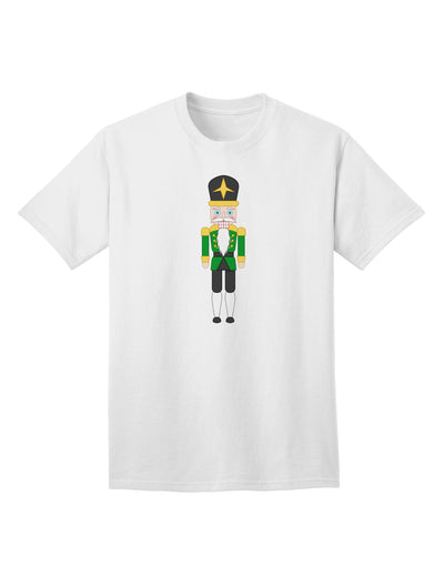 Elegant Nutcracker Design: Adult T-Shirt in Green, Gold, and Black-Mens T-shirts-TooLoud-White-Small-Davson Sales