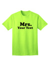 Elegant Personalized Mrs Adult T-Shirt: A Sophisticated Addition to Your Wardrobe by TooLoud-Mens T-shirts-TooLoud-Neon-Green-Small-Davson Sales