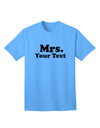 Elegant Personalized Mrs Adult T-Shirt: A Sophisticated Addition to Your Wardrobe by TooLoud-Mens T-shirts-TooLoud-Aquatic-Blue-Small-Davson Sales