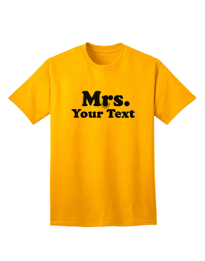 Elegant Personalized Mrs Adult T-Shirt: A Sophisticated Addition to Your Wardrobe by TooLoud-Mens T-shirts-TooLoud-Gold-Small-Davson Sales