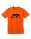 Elegant Personalized Mrs Adult T-Shirt: A Sophisticated Addition to Your Wardrobe by TooLoud-Mens T-shirts-TooLoud-Orange-Small-Davson Sales