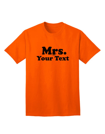 Elegant Personalized Mrs Adult T-Shirt: A Sophisticated Addition to Your Wardrobe by TooLoud-Mens T-shirts-TooLoud-Orange-Small-Davson Sales
