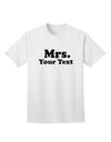 Elegant Personalized Mrs Adult T-Shirt: A Sophisticated Addition to Your Wardrobe by TooLoud-Mens T-shirts-TooLoud-White-Small-Davson Sales