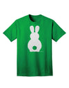 Elegant White Glitter Adult T-Shirt featuring a Charming Bunny Silhouette with Tail by TooLoud-Mens T-shirts-TooLoud-Kelly-Green-Small-Davson Sales