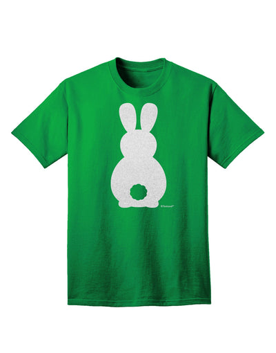 Elegant White Glitter Adult T-Shirt featuring a Charming Bunny Silhouette with Tail by TooLoud-Mens T-shirts-TooLoud-Kelly-Green-Small-Davson Sales