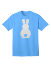 Elegant White Glitter Adult T-Shirt featuring a Charming Bunny Silhouette with Tail by TooLoud-Mens T-shirts-TooLoud-Aquatic-Blue-Small-Davson Sales