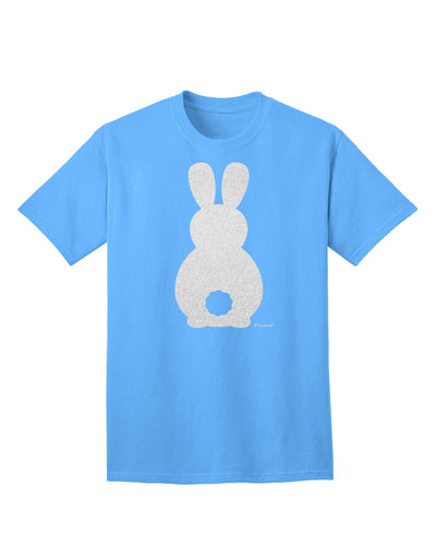 Elegant White Glitter Adult T-Shirt featuring a Charming Bunny Silhouette with Tail by TooLoud-Mens T-shirts-TooLoud-Aquatic-Blue-Small-Davson Sales