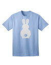 Elegant White Glitter Adult T-Shirt featuring a Charming Bunny Silhouette with Tail by TooLoud-Mens T-shirts-TooLoud-Light-Blue-Small-Davson Sales