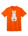 Elegant White Glitter Adult T-Shirt featuring a Charming Bunny Silhouette with Tail by TooLoud-Mens T-shirts-TooLoud-Orange-Small-Davson Sales