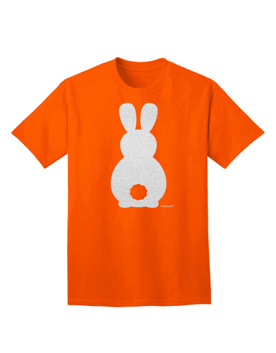 Elegant White Glitter Adult T-Shirt featuring a Charming Bunny Silhouette with Tail by TooLoud-Mens T-shirts-TooLoud-Orange-Small-Davson Sales