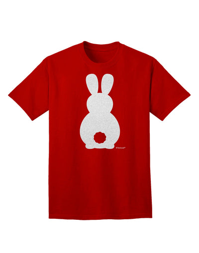 Elegant White Glitter Adult T-Shirt featuring a Charming Bunny Silhouette with Tail by TooLoud-Mens T-shirts-TooLoud-Red-Small-Davson Sales