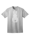 Elegant White Glitter Adult T-Shirt featuring a Charming Bunny Silhouette with Tail by TooLoud-Mens T-shirts-TooLoud-AshGray-Small-Davson Sales