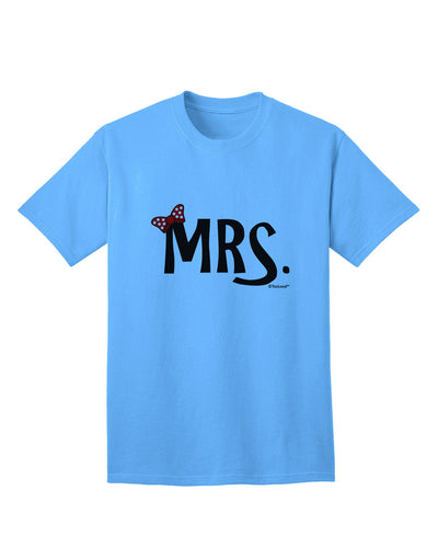 Elegant and Coordinated Apparel: Mrs Bow Adult T-Shirt by TooLoud-Mens T-shirts-TooLoud-Aquatic-Blue-Small-Davson Sales