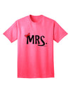 Elegant and Coordinated Apparel: Mrs Bow Adult T-Shirt by TooLoud-Mens T-shirts-TooLoud-Neon-Pink-Small-Davson Sales