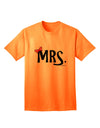 Elegant and Coordinated Apparel: Mrs Bow Adult T-Shirt by TooLoud-Mens T-shirts-TooLoud-Neon-Orange-Small-Davson Sales