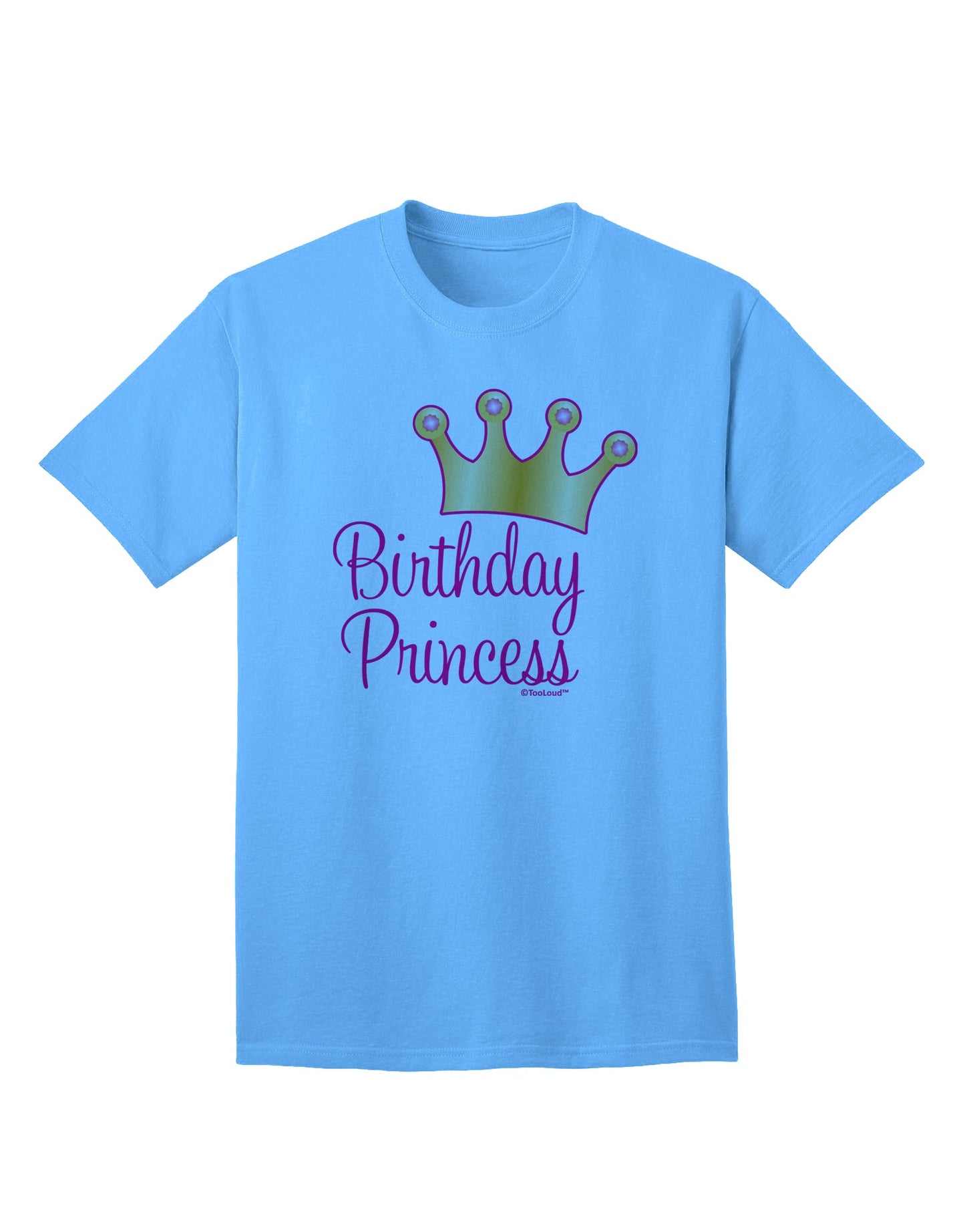 Elegant and Regal: Tiara Adult T-Shirt for Birthday Celebrations by TooLoud-Mens T-shirts-TooLoud-Aquatic-Blue-Small-Davson Sales