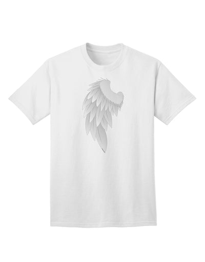 Elegant and Symbolic Couples Adult T-Shirt with Single Left Angel Wing Design-Mens T-shirts-TooLoud-White-Small-Davson Sales
