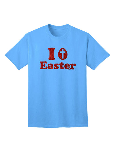 Elevate Your Easter Style with the I Egg Cross Easter Red Glitter Adult T-Shirt by TooLoud-Mens T-shirts-TooLoud-Aquatic-Blue-Small-Davson Sales