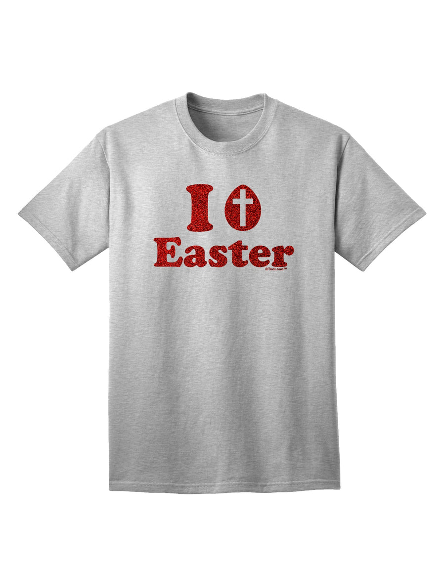 Elevate Your Easter Style with the I Egg Cross Easter Red Glitter Adult T-Shirt by TooLoud-Mens T-shirts-TooLoud-White-Small-Davson Sales