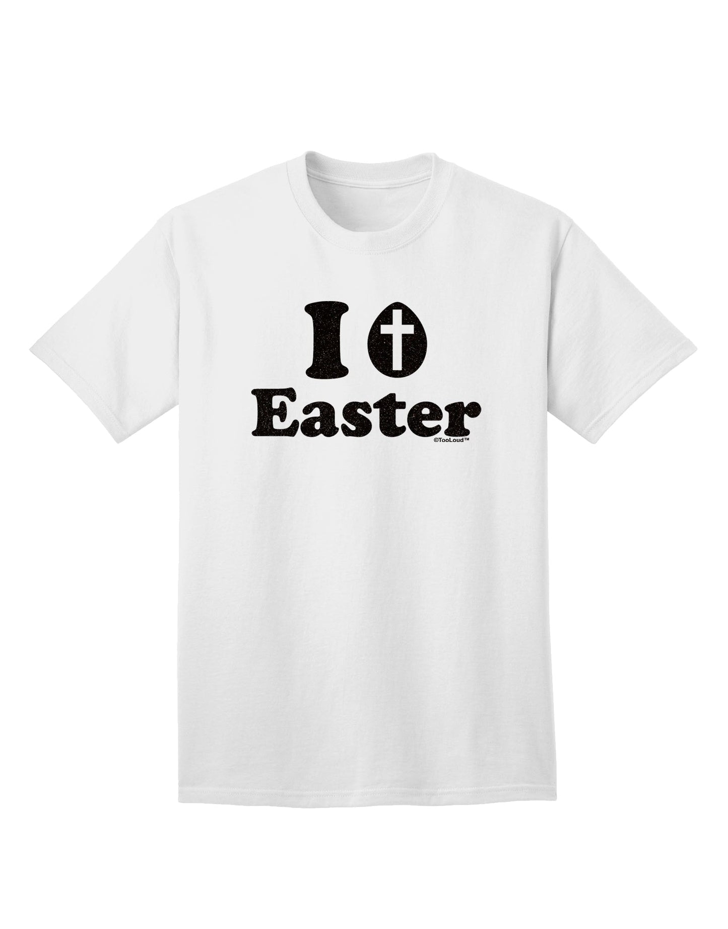 Elevate Your Easter Style with the Sophisticated I Egg Cross Easter - Black Glitter Adult T-Shirt by TooLoud-Mens T-shirts-TooLoud-White-Small-Davson Sales