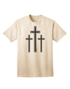 Elevate Your Easter Style with the Three Cross Design Adult T-Shirt by TooLoud-Mens T-shirts-TooLoud-Natural-Small-Davson Sales