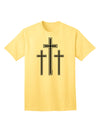 Elevate Your Easter Style with the Three Cross Design Adult T-Shirt by TooLoud-Mens T-shirts-TooLoud-Yellow-Small-Davson Sales